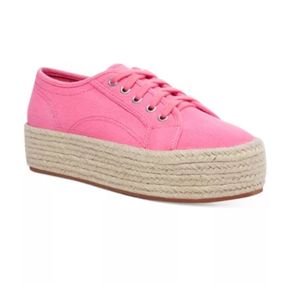 White Espadrille Platform Sneakers